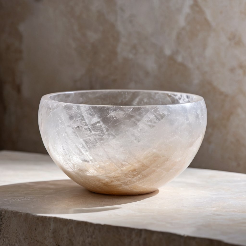 Bowl esculpido em quartzo